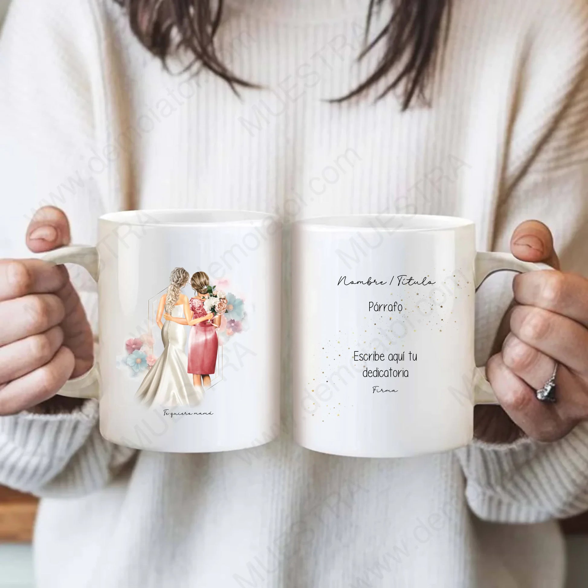 taza personalizada madre boda