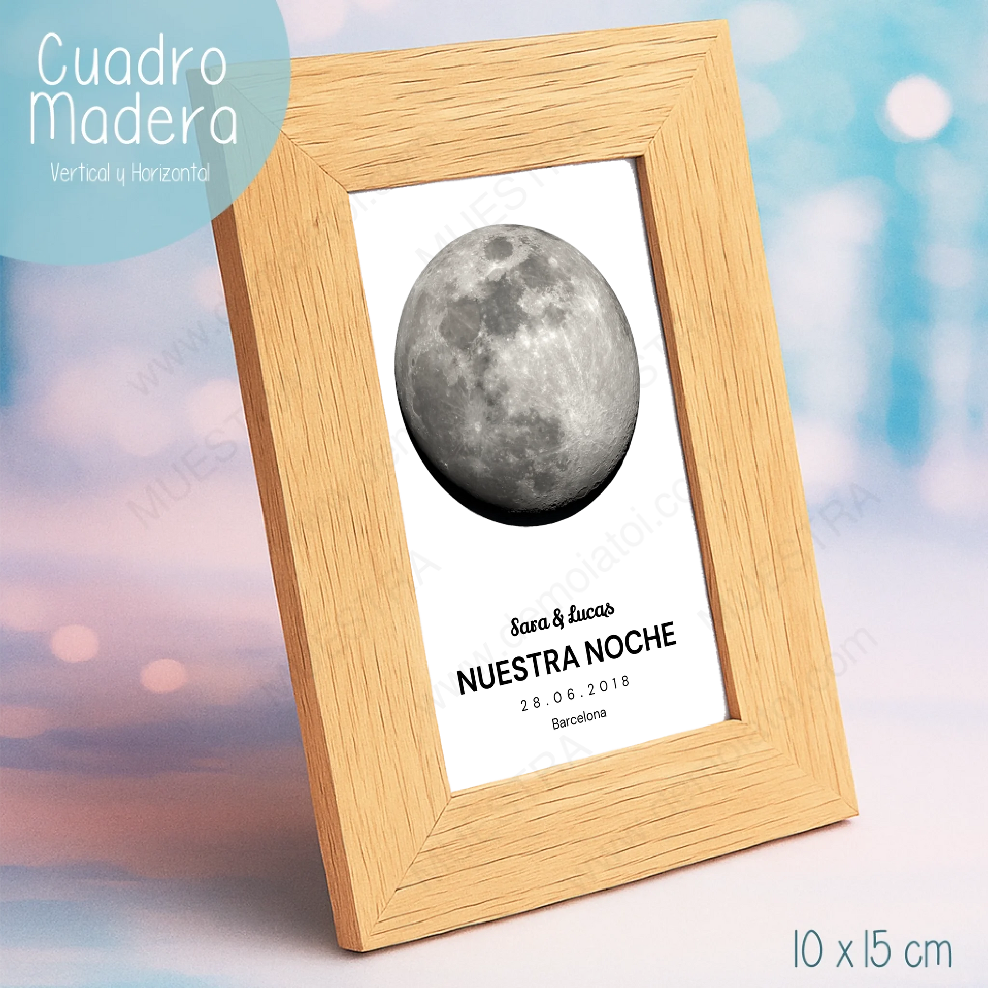 cuadro personalizado fase lunar para parejas