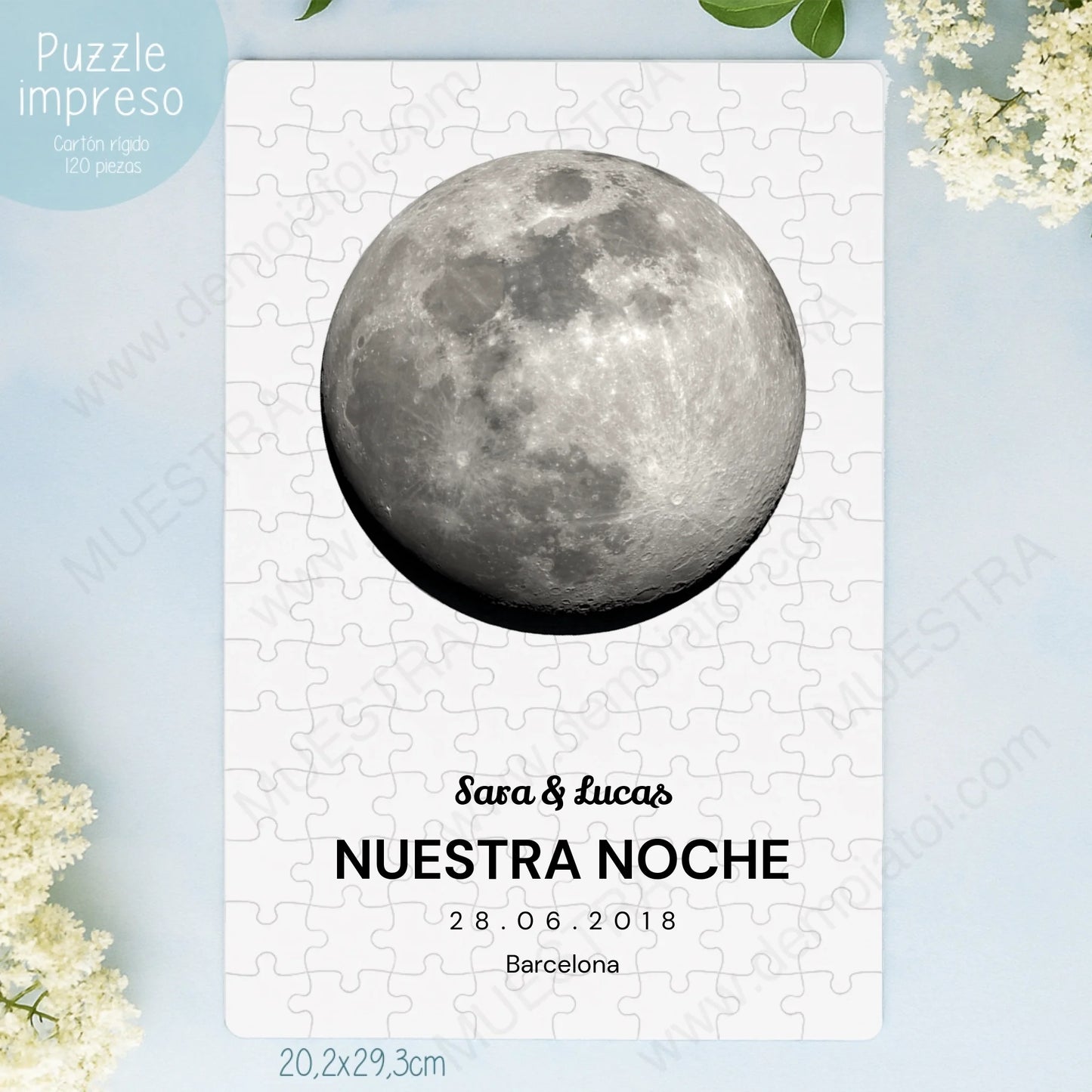 puzzle personalizado fase lunar para parejas