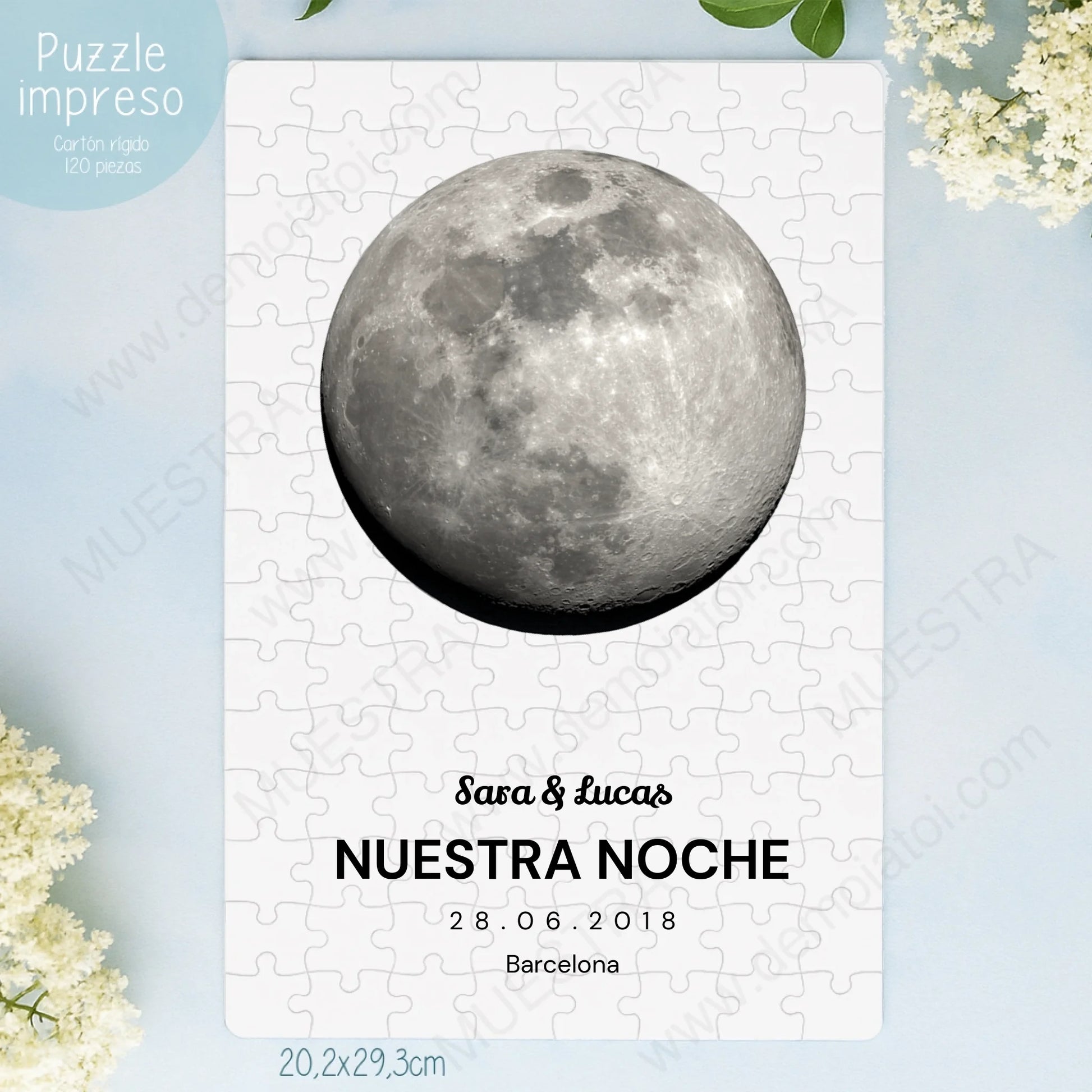 puzzle personalizado fase lunar para parejas