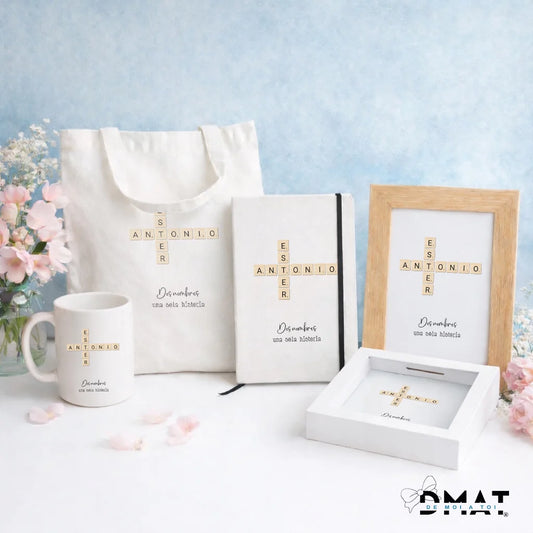 Regalos personalizados con diseño Scrabble elegante y sofisticado