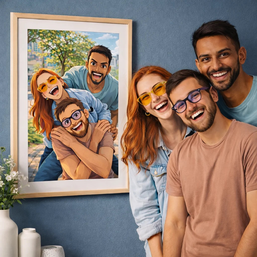 Ilustración digital imprimible a partir defoto en diferentes diseños de dibujo