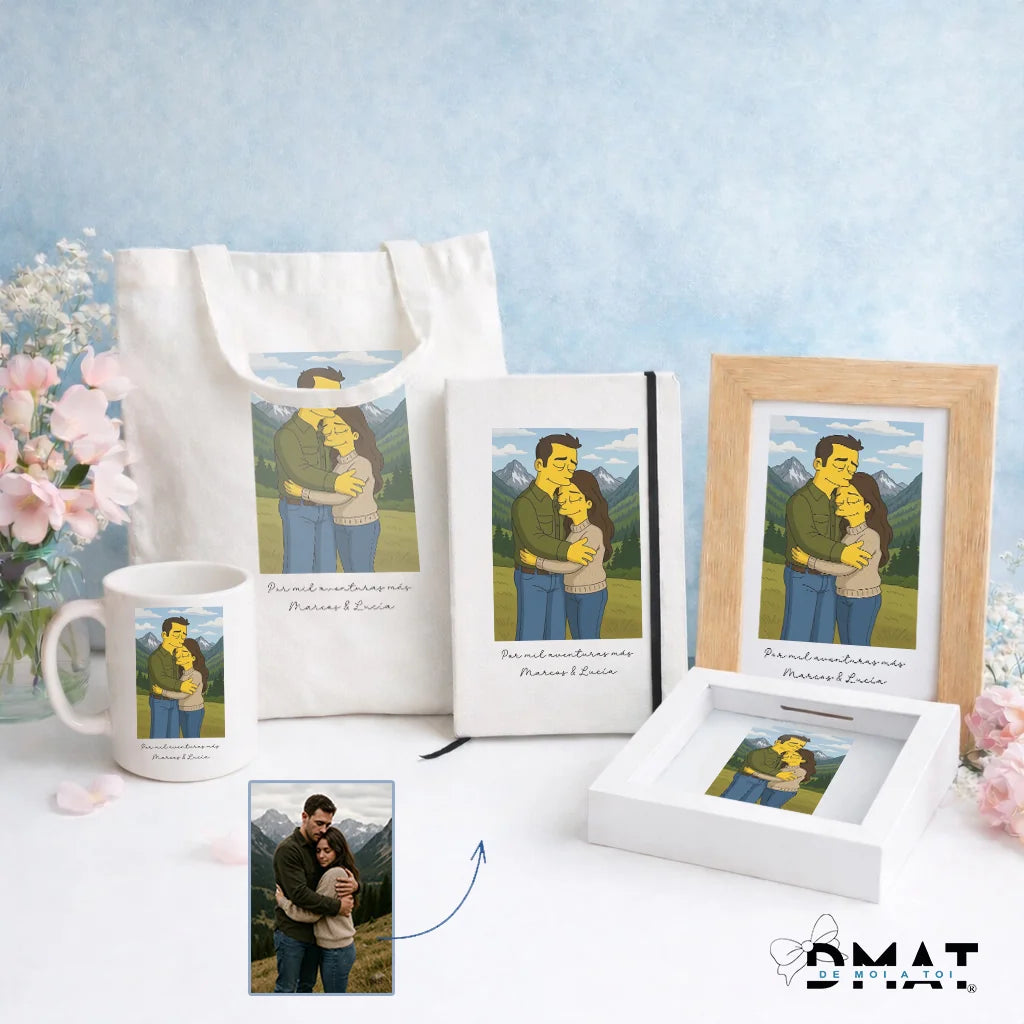 Regalos con caricatura SIMPSON a partir de foto con inteligencia artificial