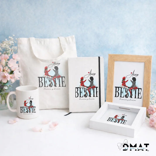 Regalos personalizados con ilustración de mejores amigas