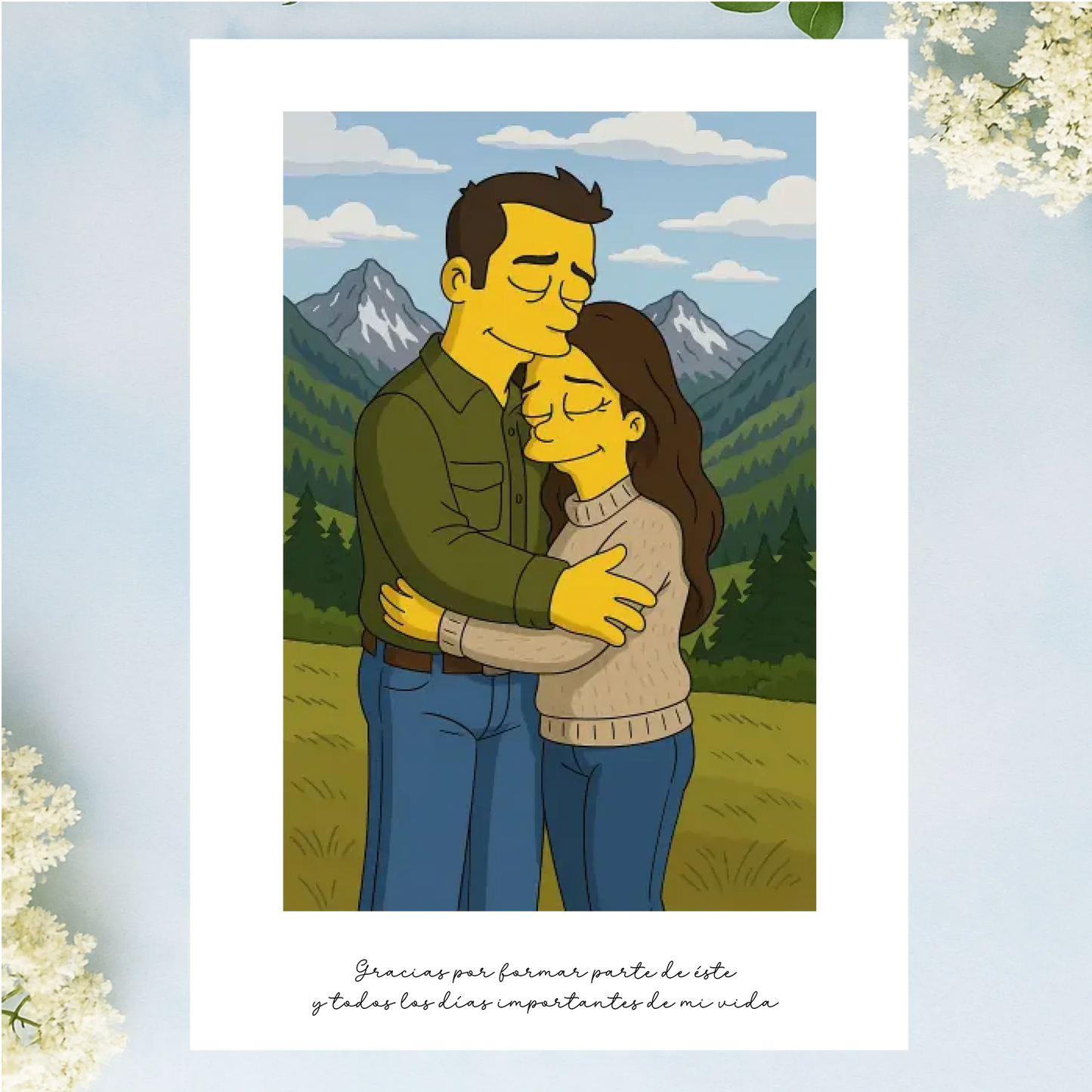 ilustración simpson personalizada a partir de fotografía 