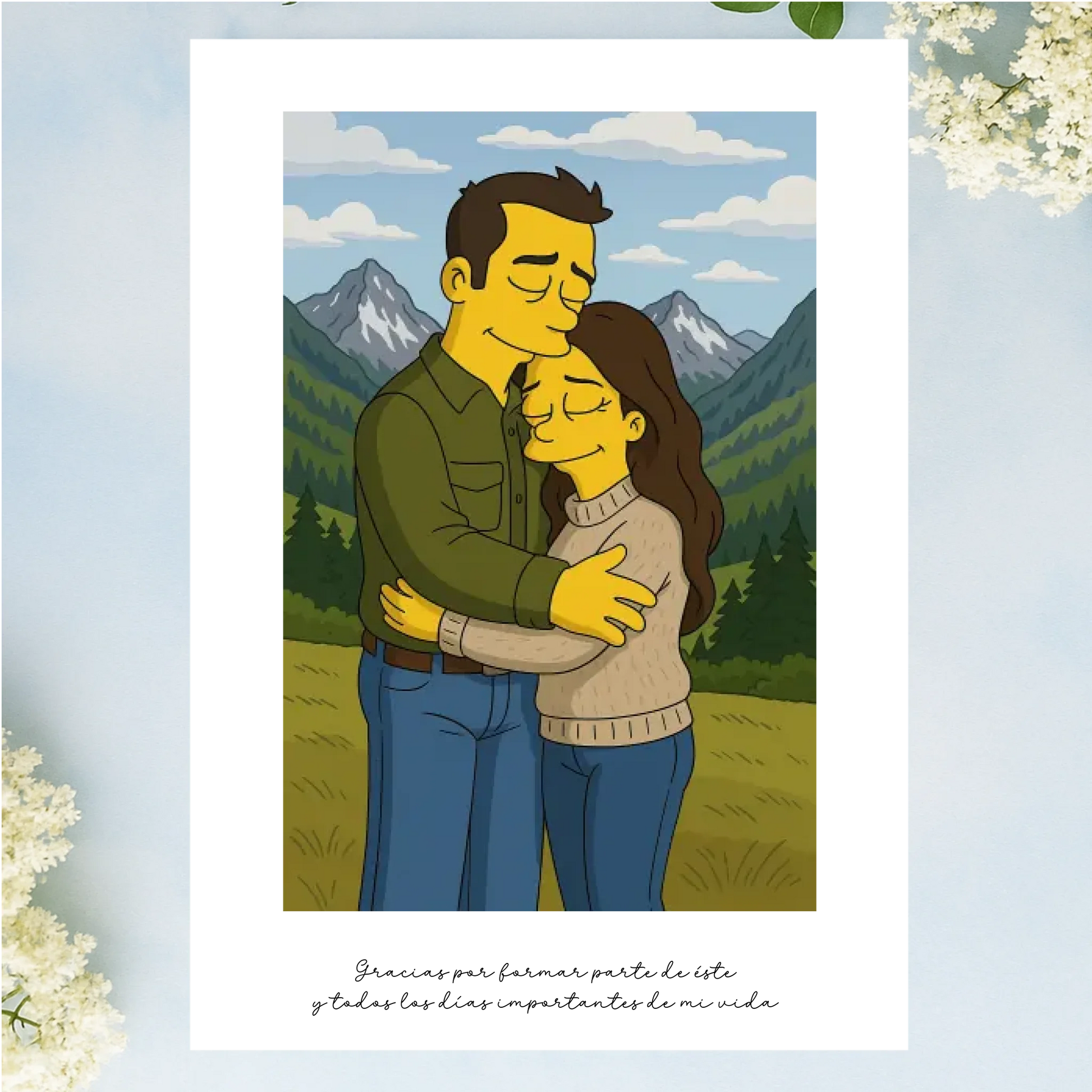 ilustración simpson personalizada a partir de fotografía 