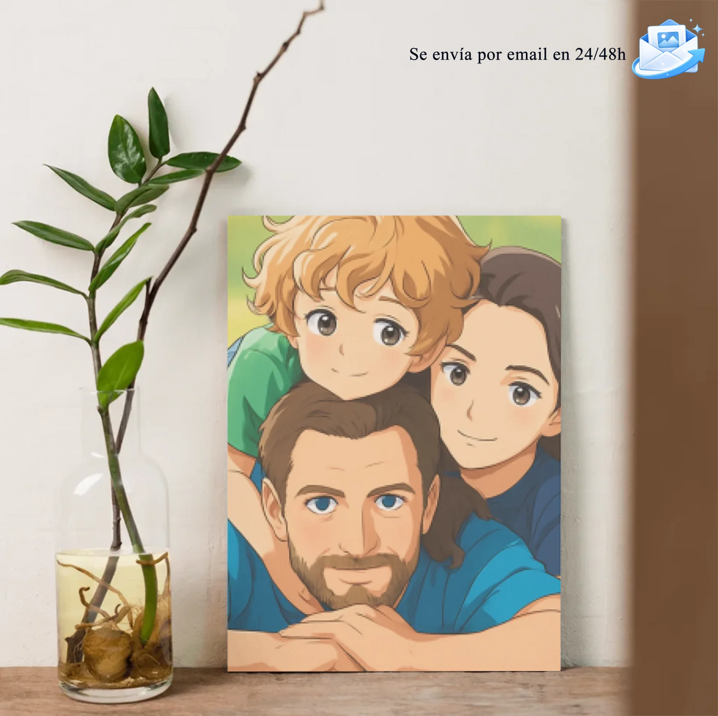 Ilustración personalizada económica para imprimir como regalo original