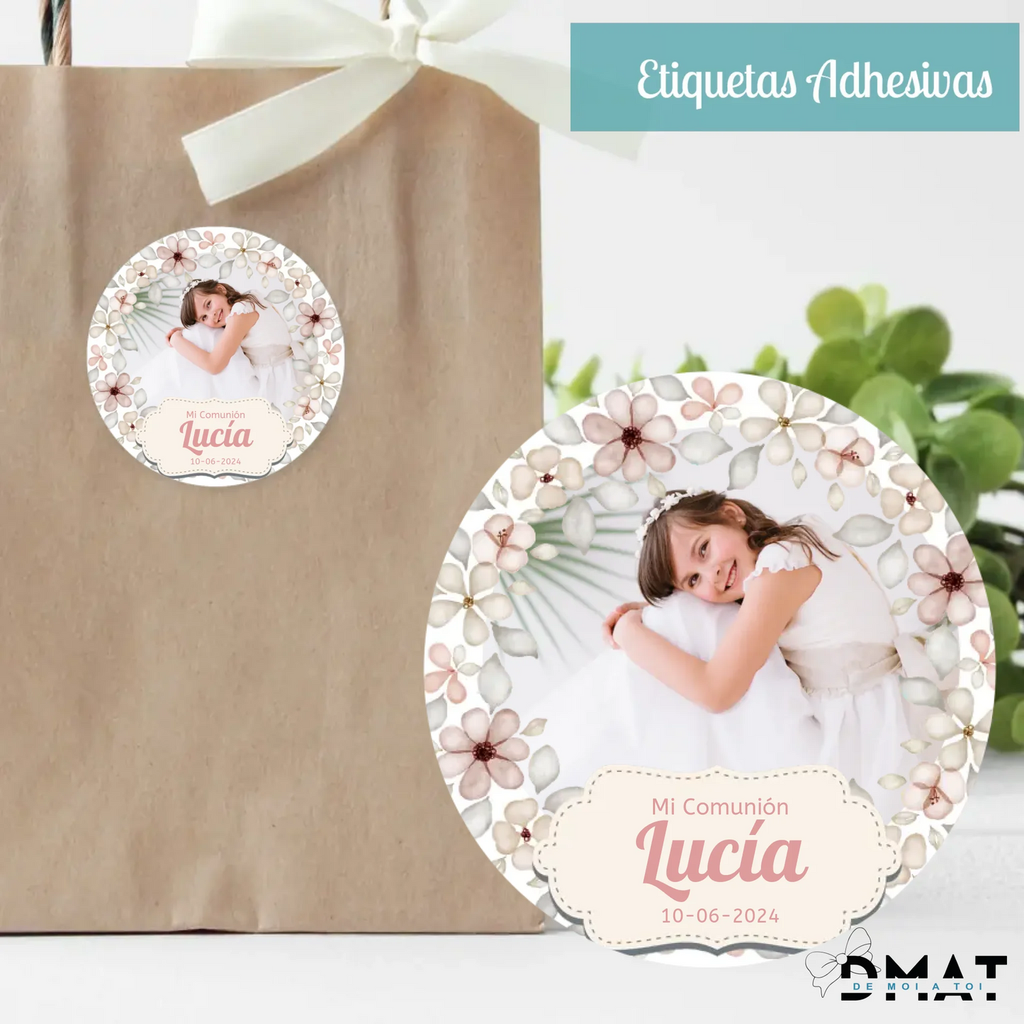 Tarjetas y etiquetas personalizadas con fotografía (Pack 10 uds)