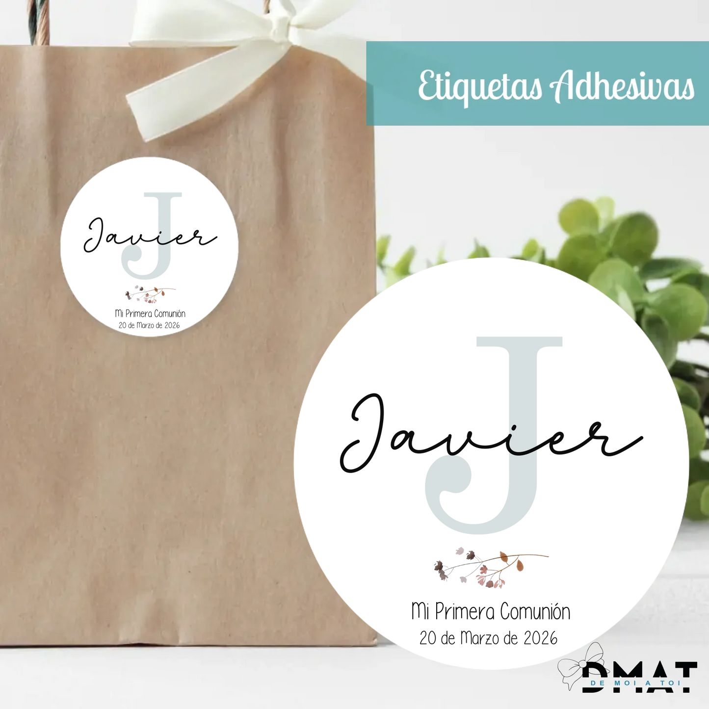 Tarjetas y etiquetas de regalo - Inicial