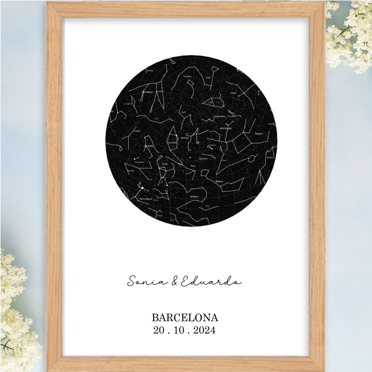 Cuadro personalizado con ilustración de mapa estelar