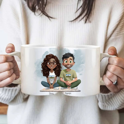 Taza personalizada San Valentín con ilustración