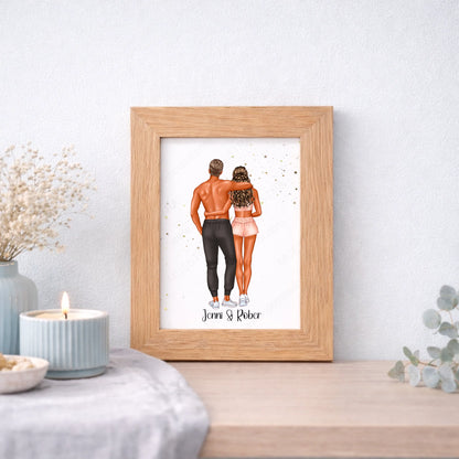 Cuadro personalizado con ilustración crossfit