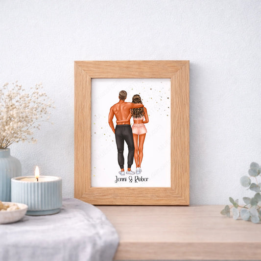 Cuadro personalizado con ilustración crossfit