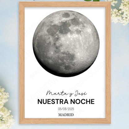 Cuadro personalizado luna parejas