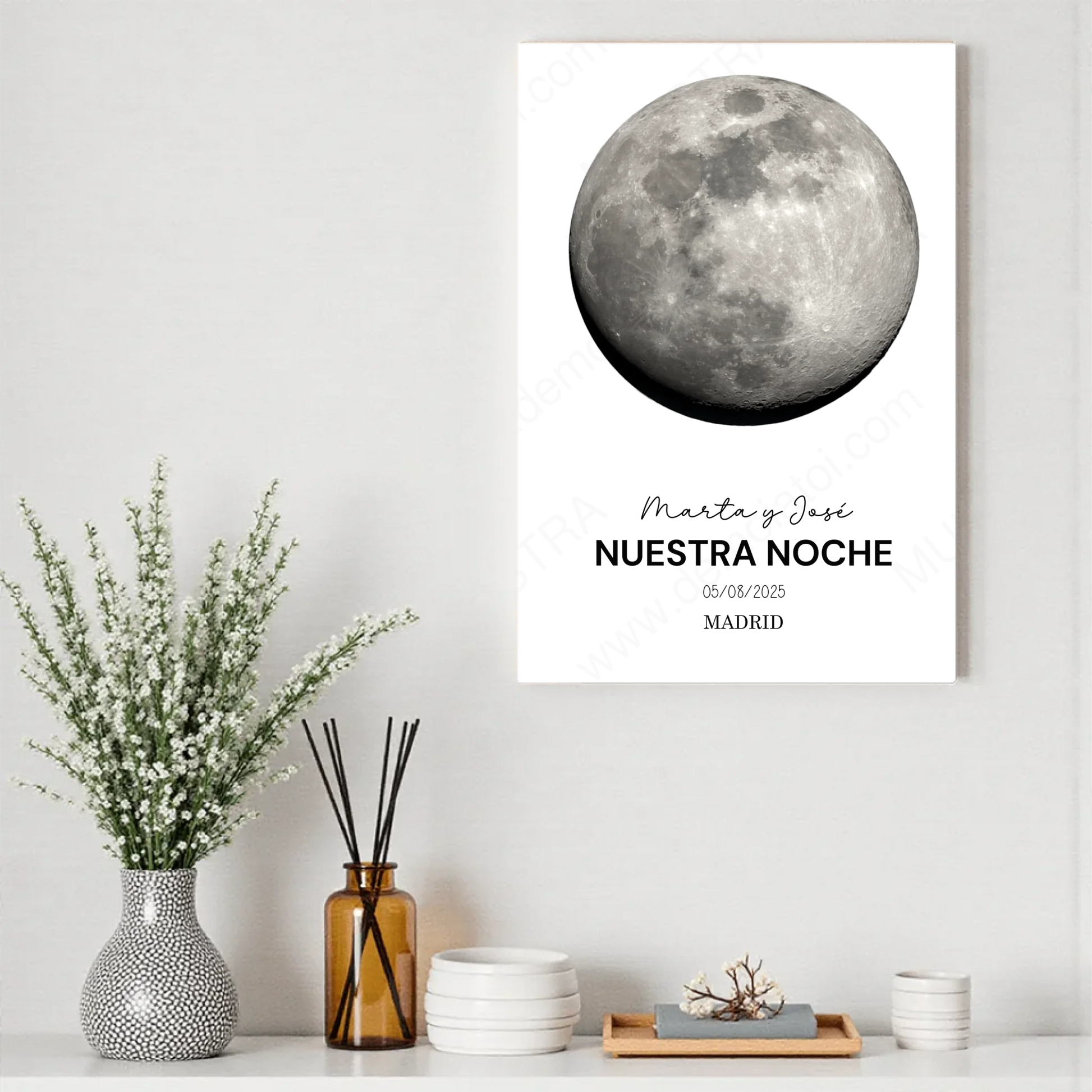 Lámina decorativa luna como regalo original