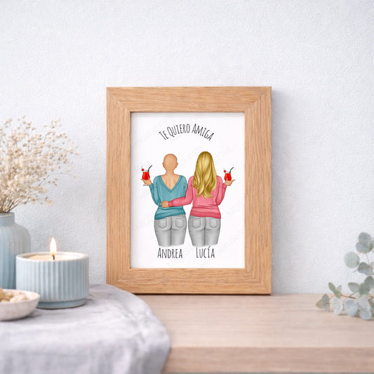 Cuadro personalizado mejores amigas y hermana