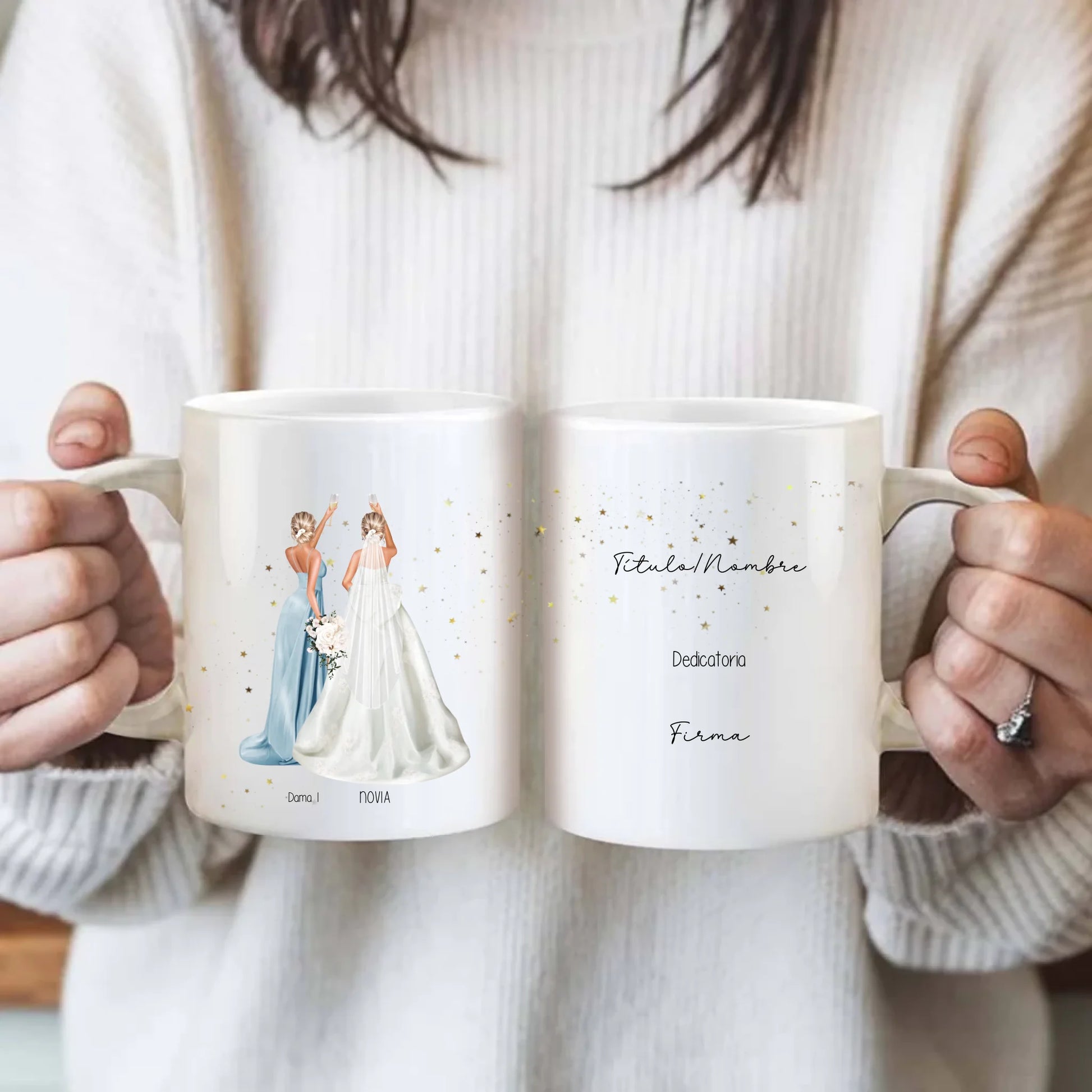 taza personalizada regalo damas con ilustración