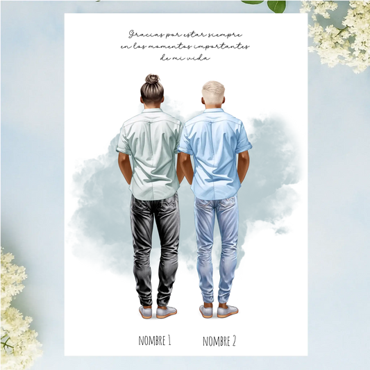 lámina personalizada grupo de amigos