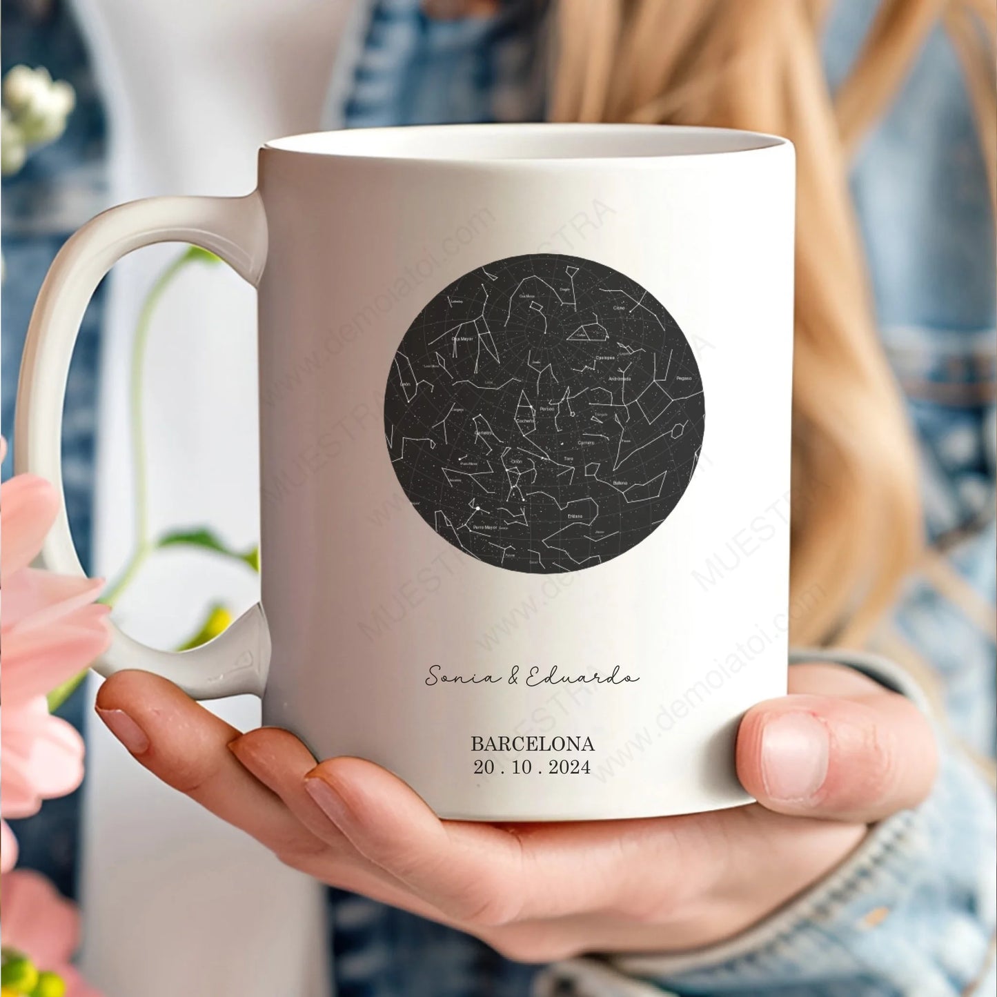 taza personalizada mapa estelar