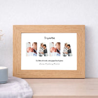 Cuadro personalizado para mamá con fotos y nombres – Regalo con marco (A5 A4 A3)