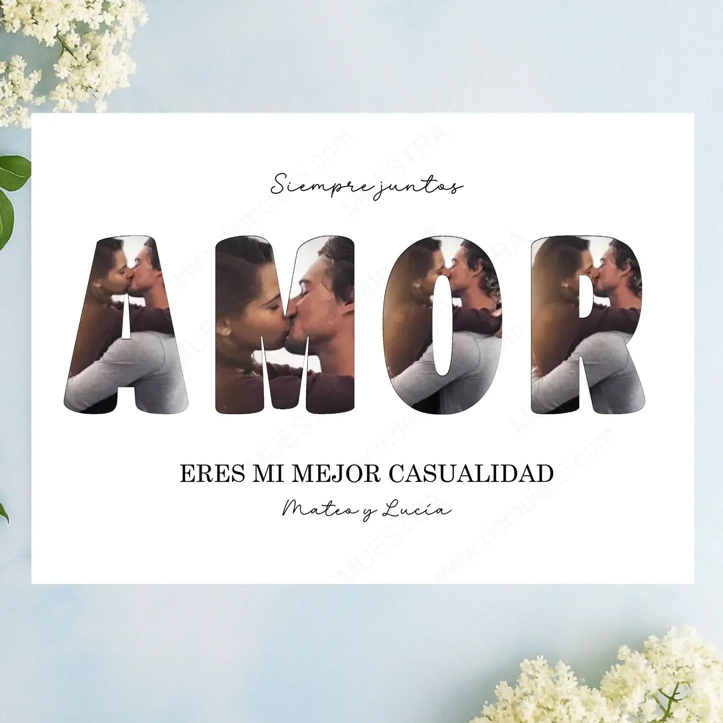 Lámina decorativa personalizada regalo original con fotos