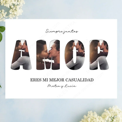 Lámina decorativa personalizada regalo original con fotos