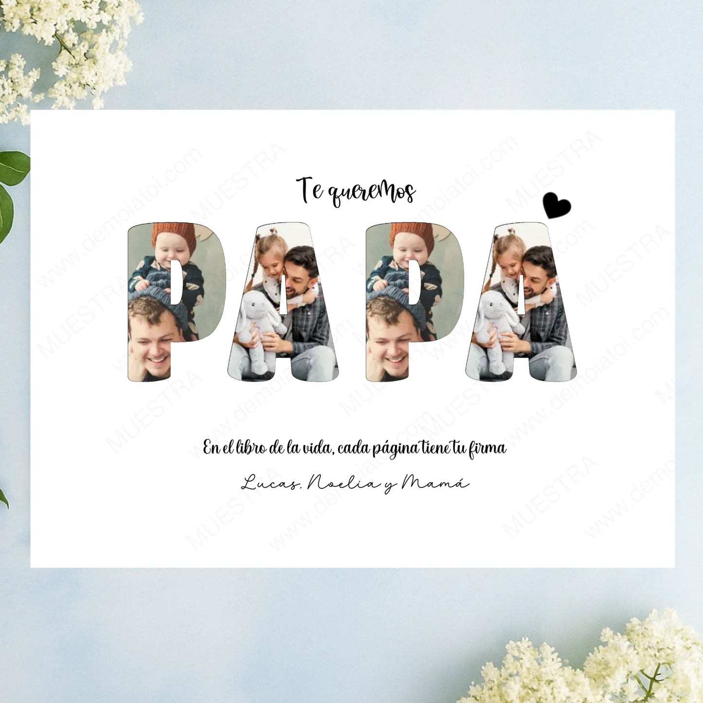 Lámina personalizada regalo original día del padre