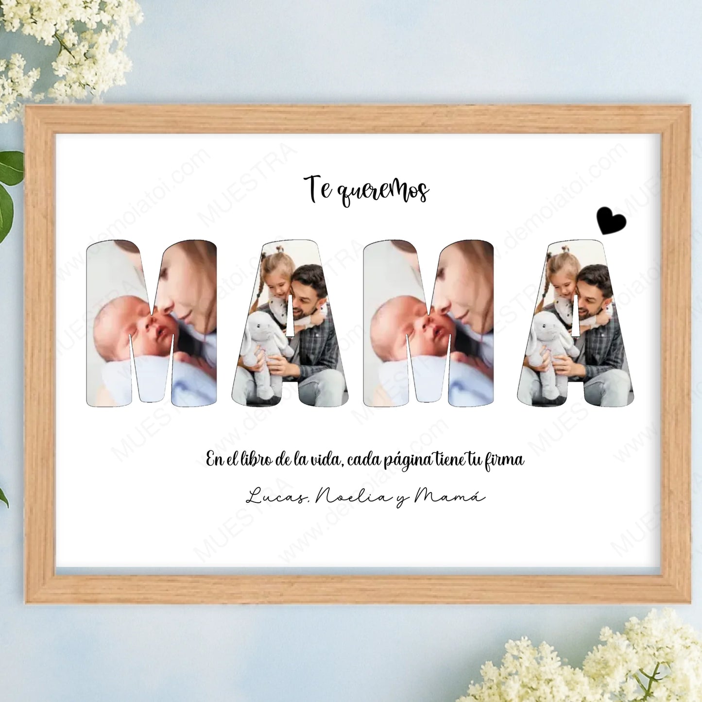 Cuadro personalizado regalo con fotos para mamá