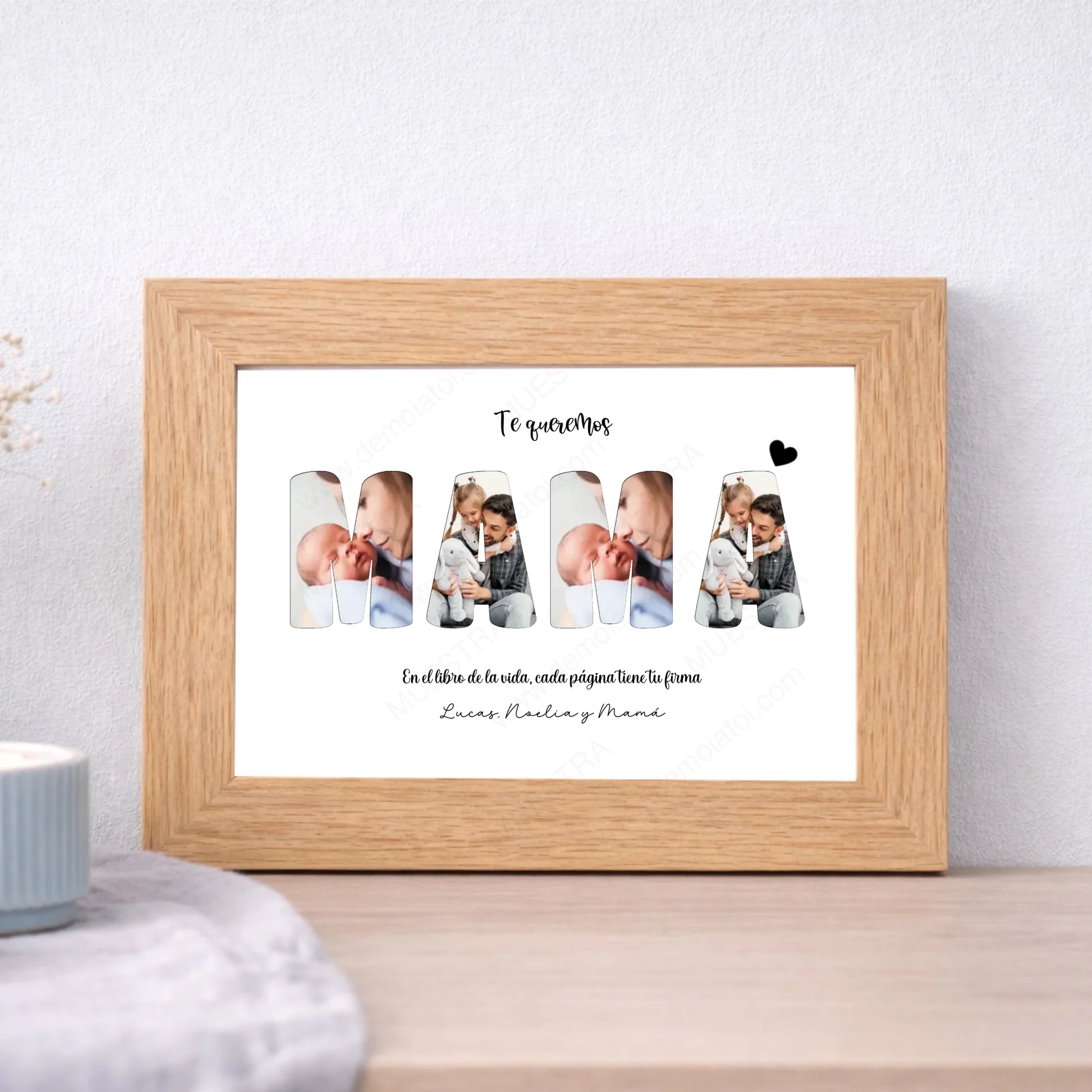 Cuadro personalizado con fotos para mamá