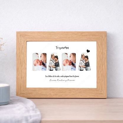 Cuadro personalizado con fotos para mamá