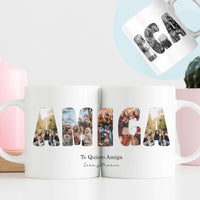 Taza personalizada con fotos y nombre – Regalo original para amigas