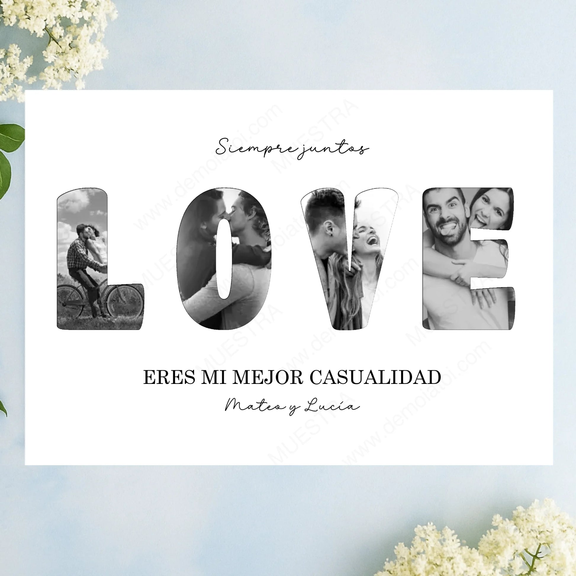 Lámina decorativa personalizada regalo original con fotos