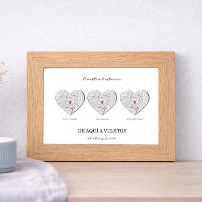 Cuadro personalizado con fotos para parejas