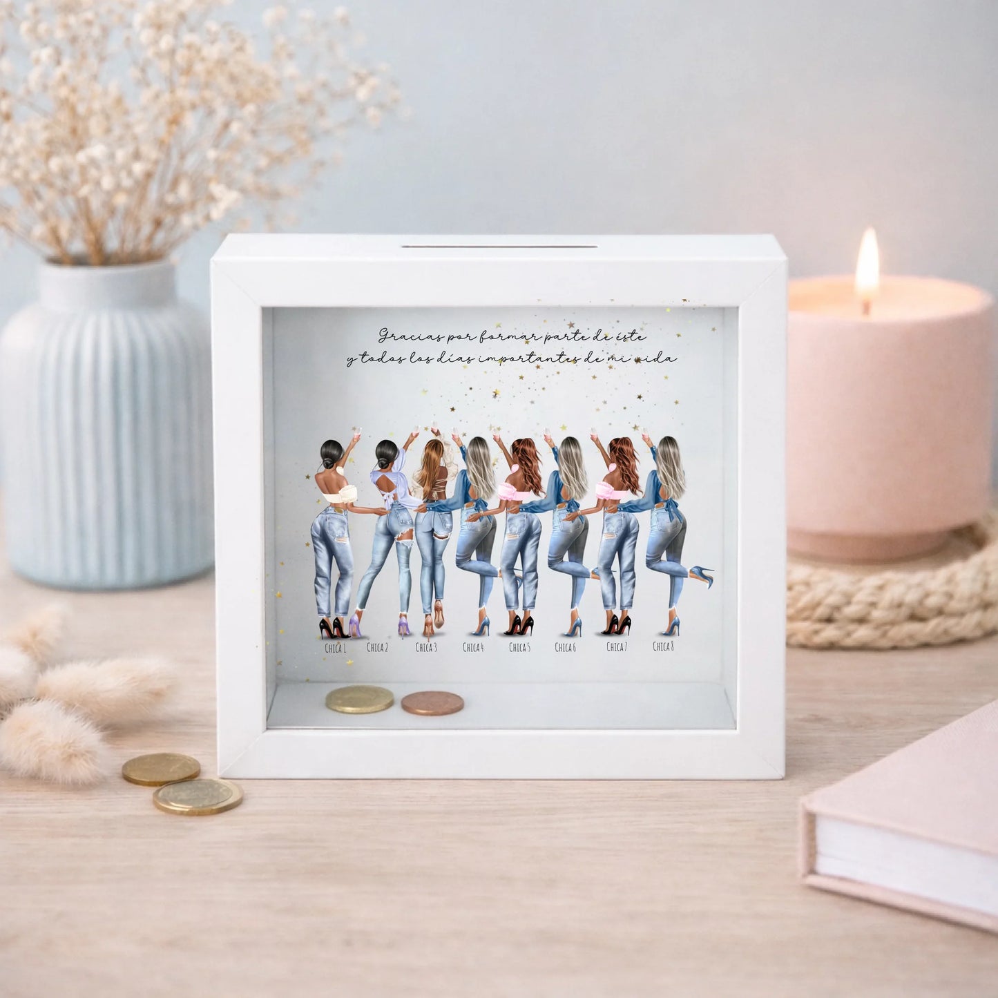 Hucha personalizada como regalo para amigas