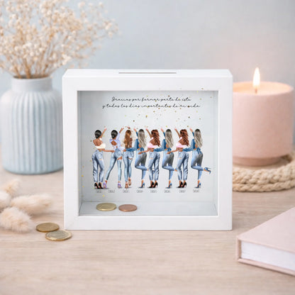 Hucha personalizada como regalo para amigas