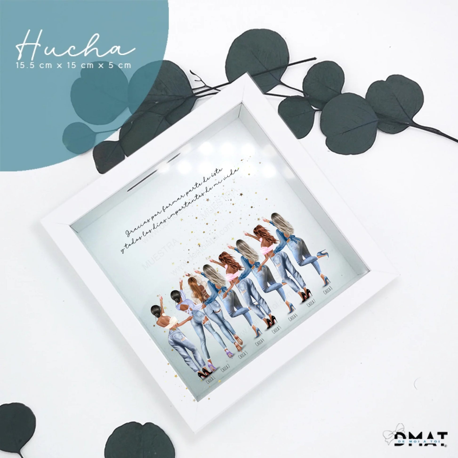 HUCHA personalizada para damas de honor