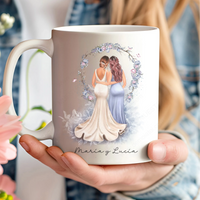 Taza personalizada original de boda para dama