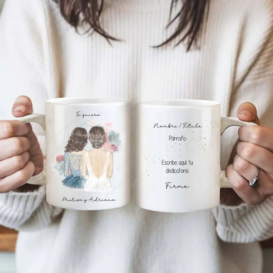 taza personalizada regalo damas con ilustración