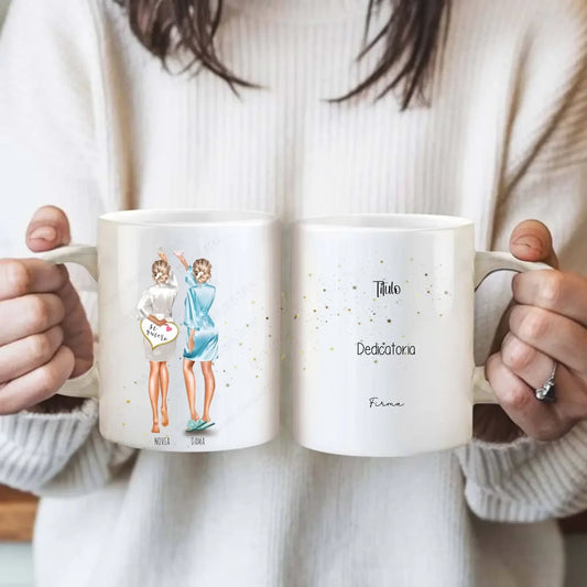 taza personalizada regalo damas con ilustración