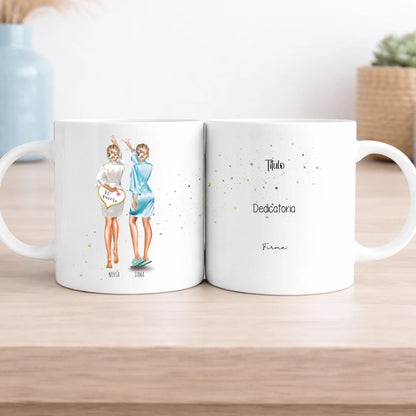 Taza personalizada dama de honor con dedicatoria