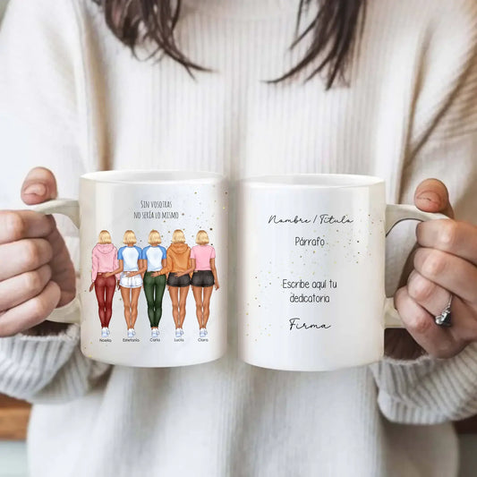taza personalizada regalo damas con ilustración
