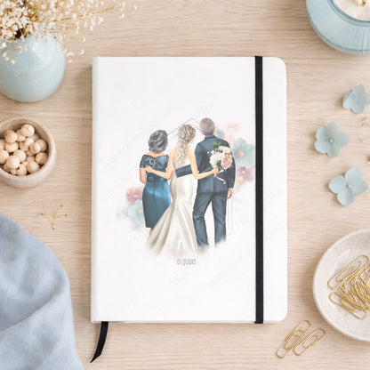 Libreta personalizada familia de la novia boda