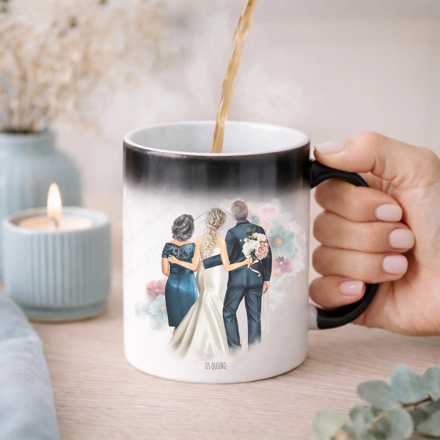 Taza mágica regalo original familia boda