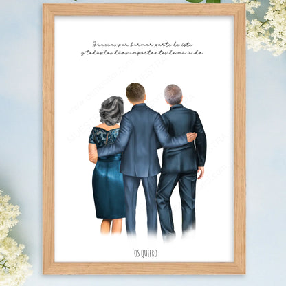 Cuadro personalizado familia boda