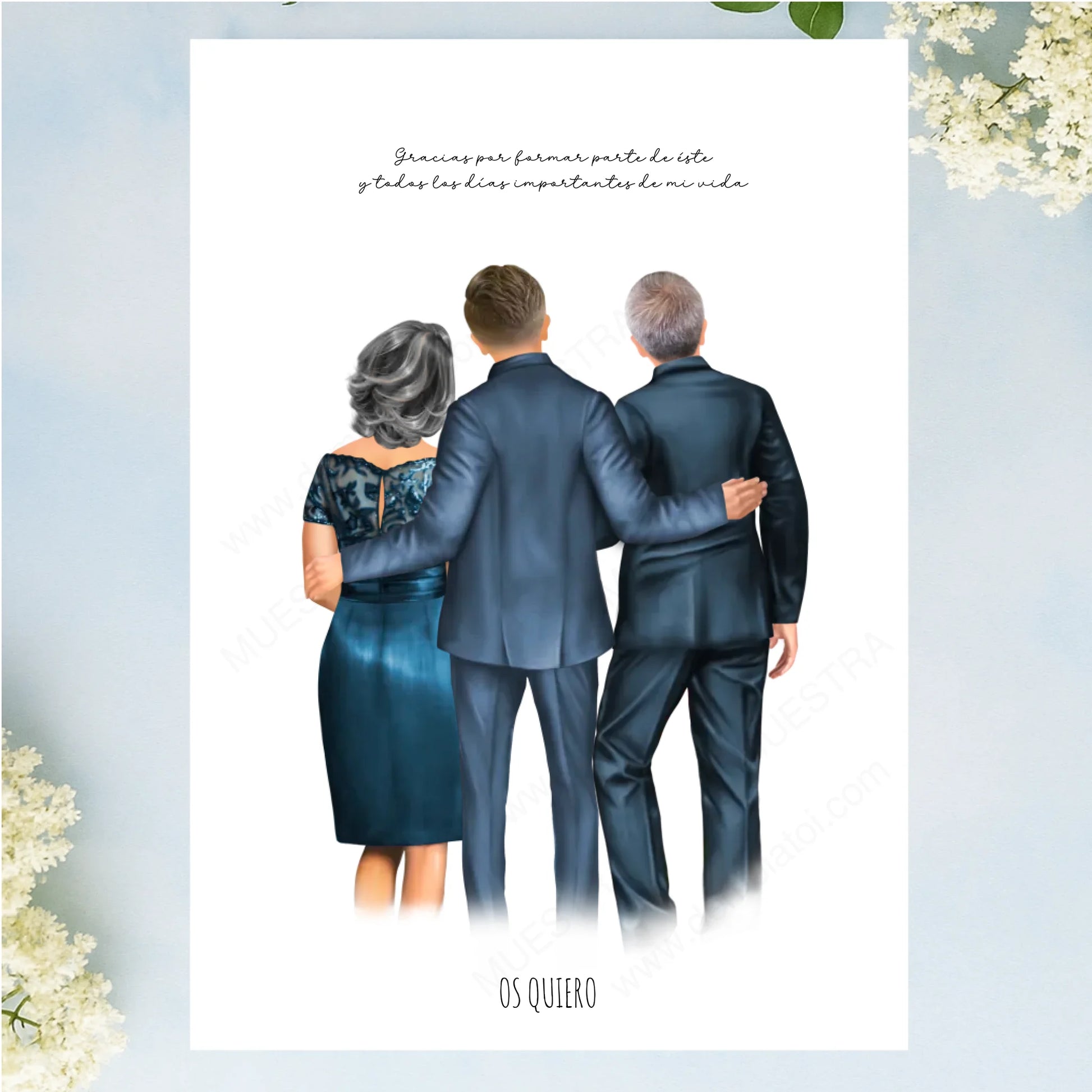 Lámina personalizada padres del novio