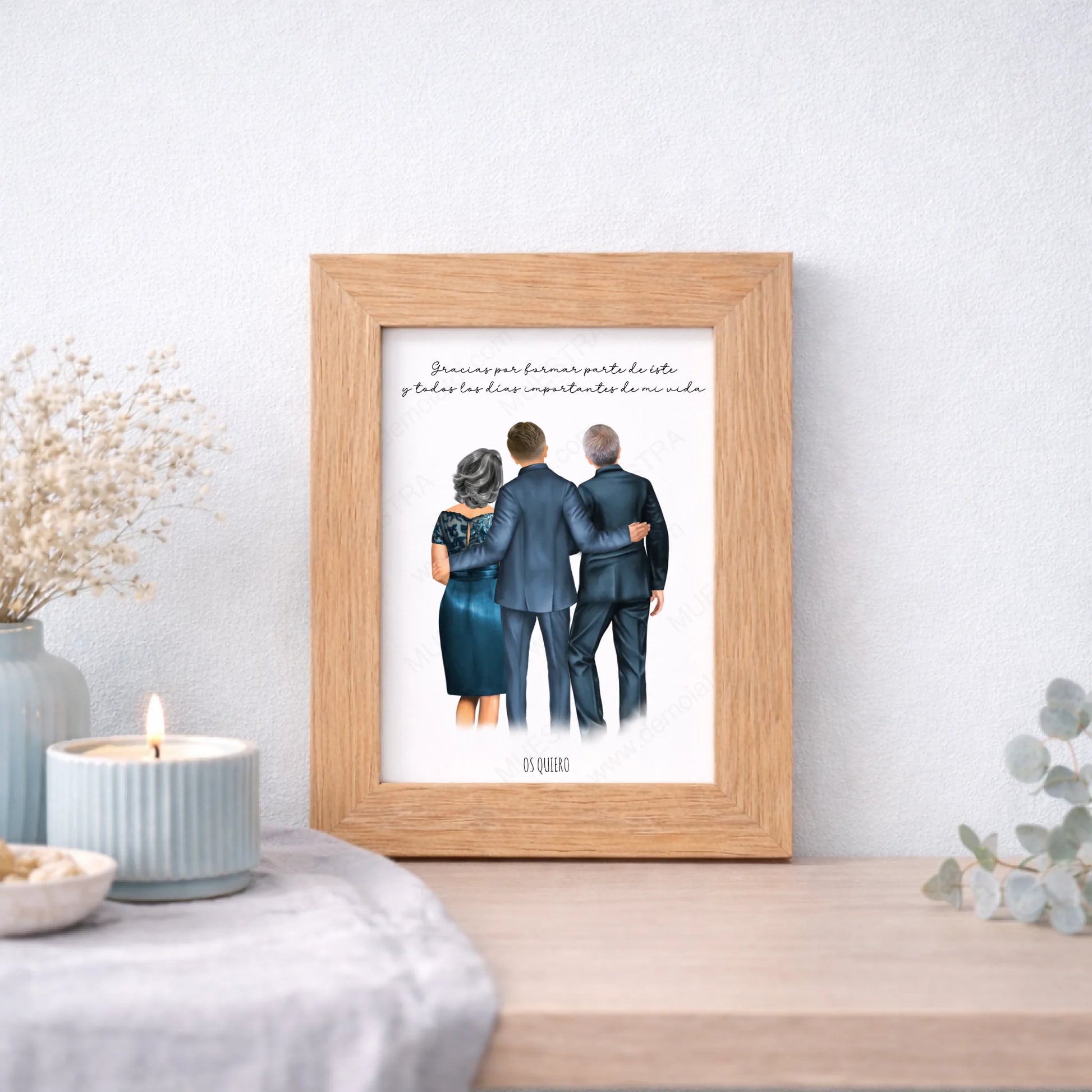 Cuadro personalizado como regalo original padres del novio