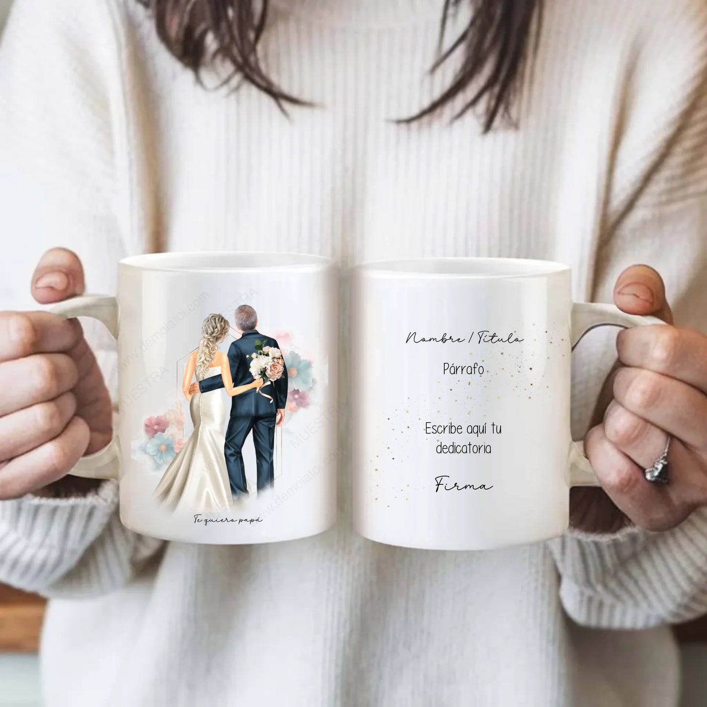 Taza personalizada padre de boda 