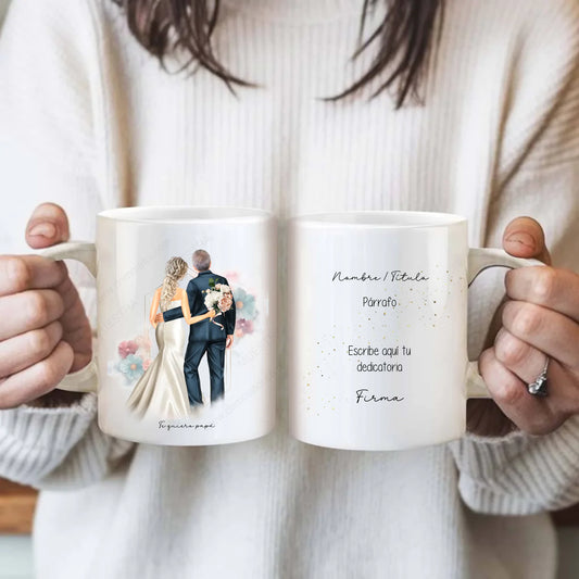 Taza personalizada padre de boda 
