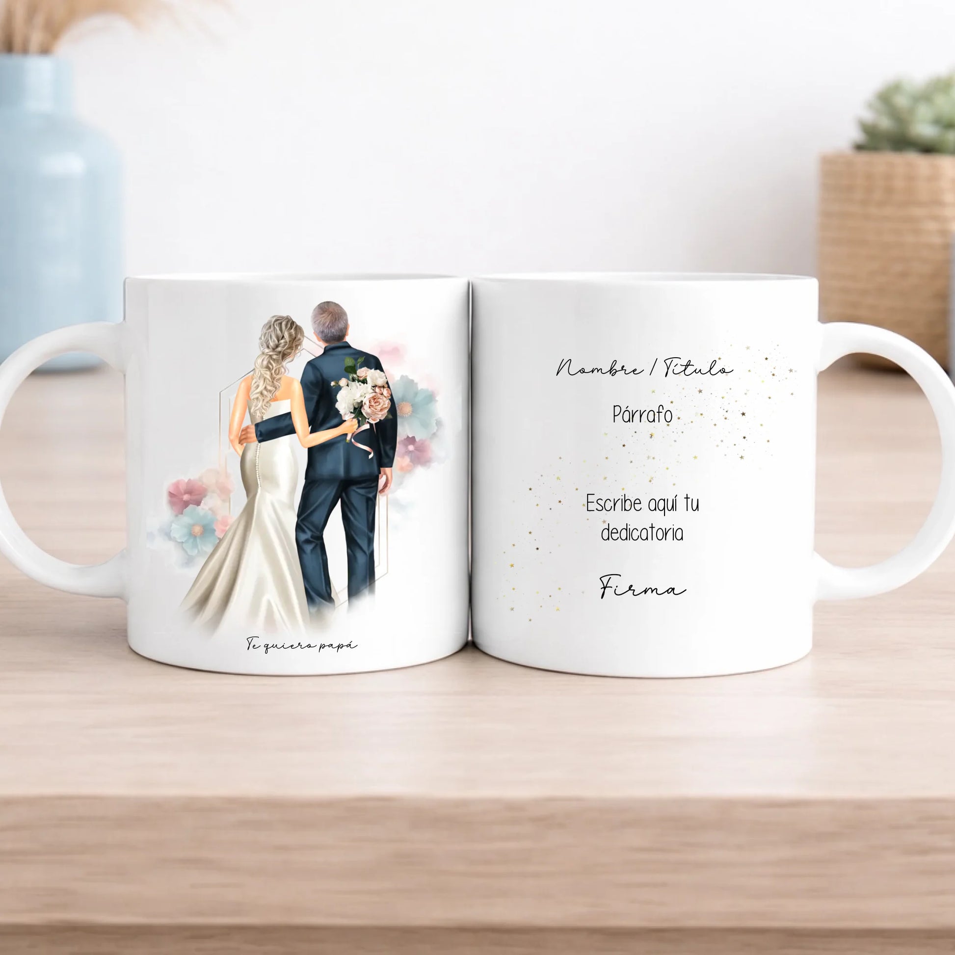 Taza personalizada padre de la novia boda