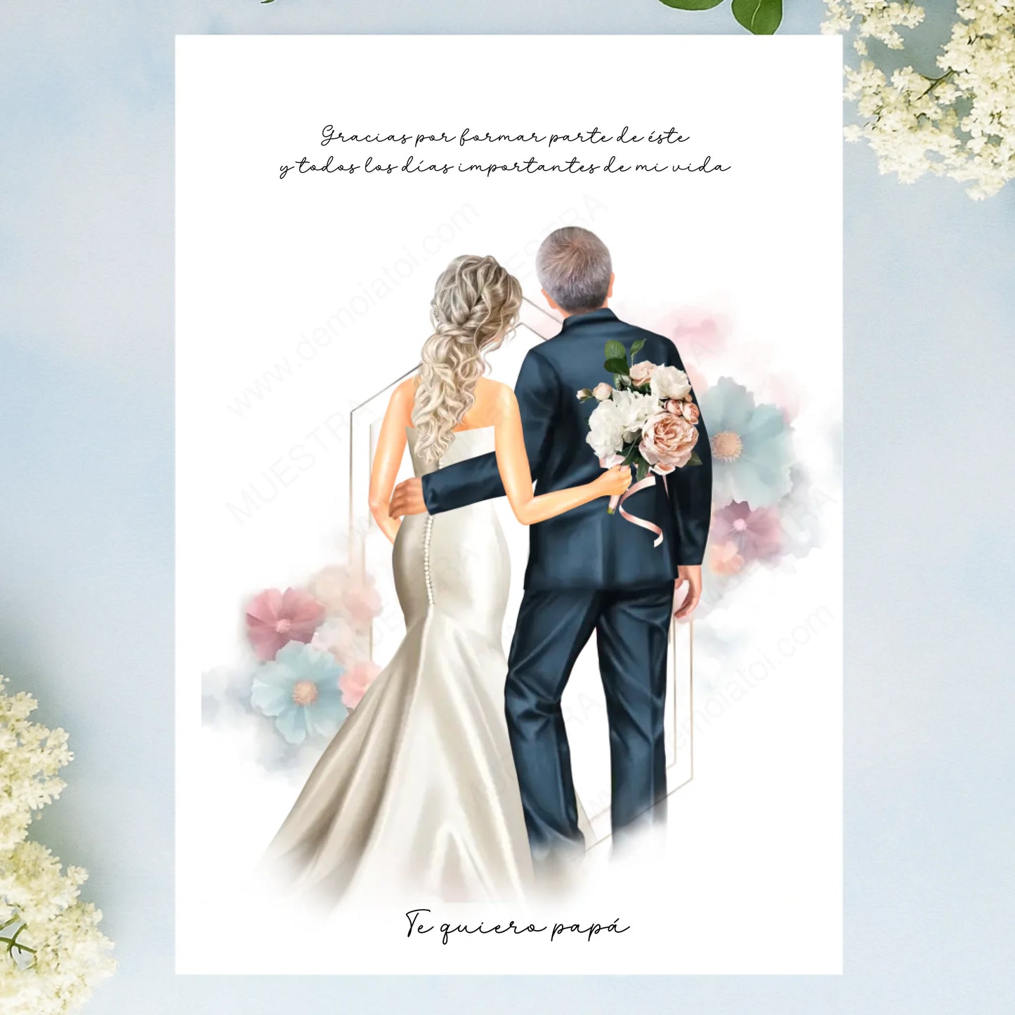 Lámina personalizada boda padre novia